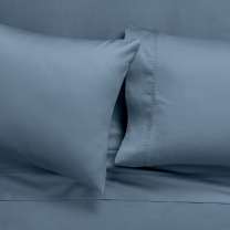 Soft green, sheets made to last with silky fibers