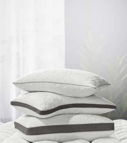 Pillows for neck pain, pillows for shoulder pain, pillows for back sleepers, pillows for side sleepers, pillows for hot sleepers, adjustable pillows, pillows for travel, pillows for reading