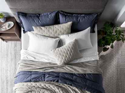 Pillows on bed