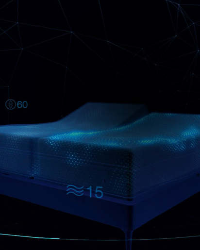 flex fit bed with digital graphics sleep number, heart rate