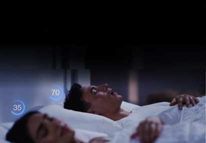 couple sleeping on back