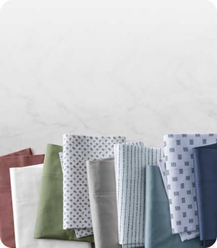 Stack of temperature balancing True Temp bedding