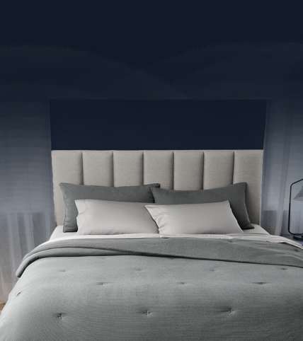 Rippled duvet cover with Teal Winter soft sheets.