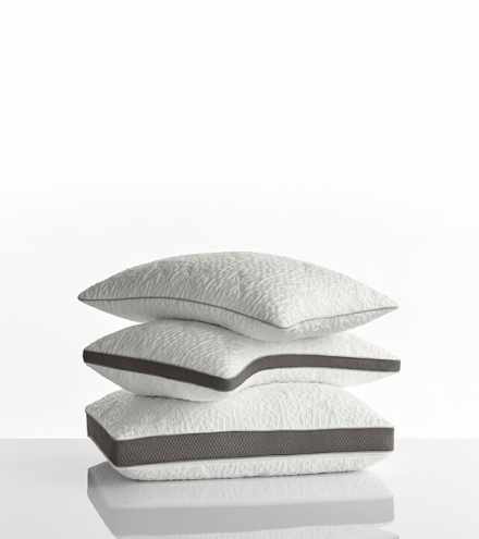 Stack of the PushComfort pillow in standard, curve and ultimate shapes.