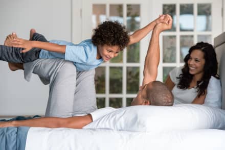 Family on Bed