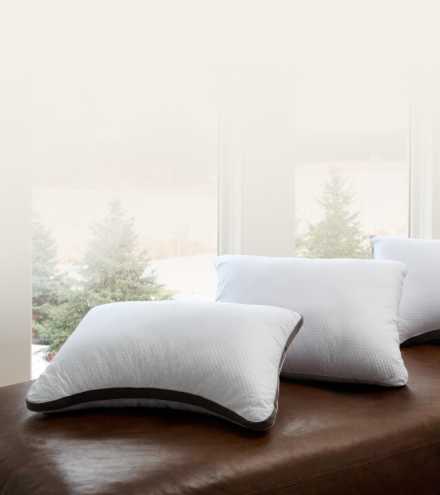 Stack of the PushComfort pillow in standard, curve and ultimate shapes.