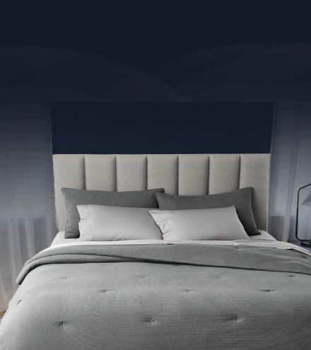 Rippled duvet cover with Teal Winter soft sheets.