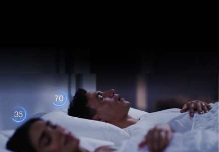couple sleeping on back