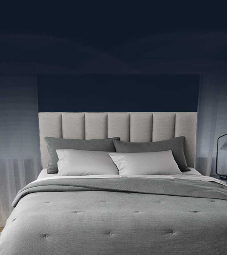 Rippled duvet cover with Teal Winter soft sheets.