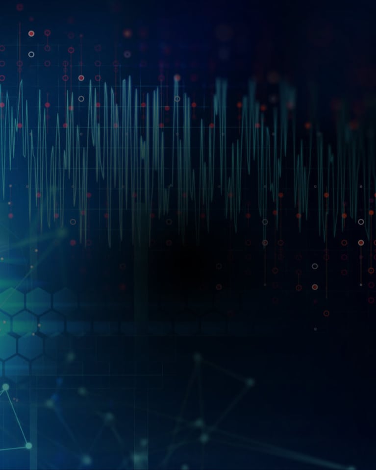 profile of a person's head on graphic background