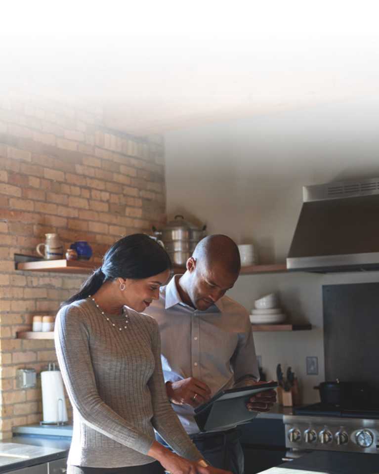 couple cooking dinner together
