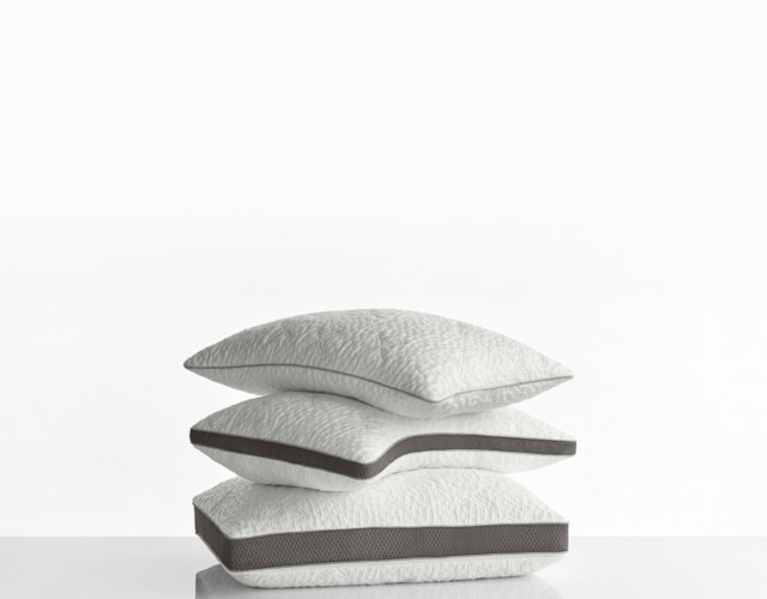Stack of the PushComfort pillow in standard, curve and ultimate shapes.