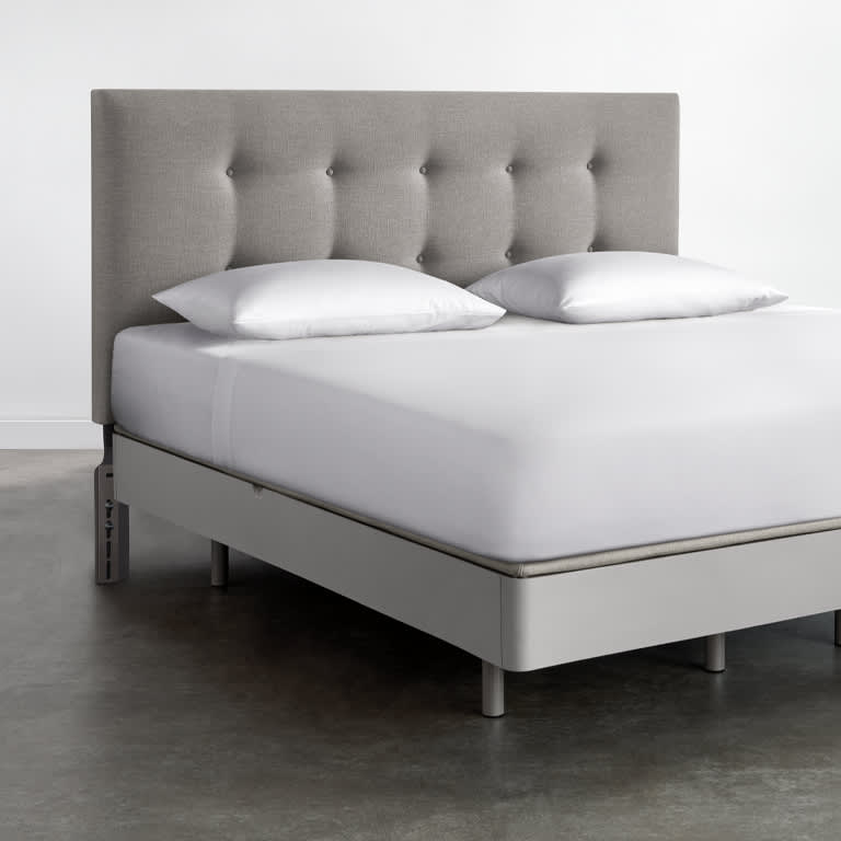 Wing Tufted Bed - Grey Velvet – Luxe Furniture Inc