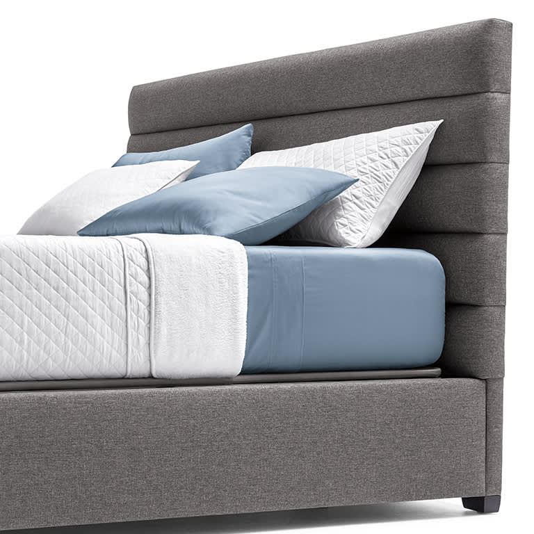 Horizontal Channel Upholstered Bed