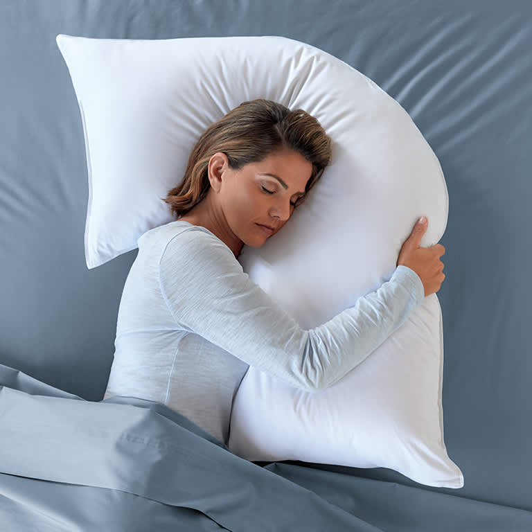 Knee Pillow Leg Pillow for Sleeping Cushion Support Between Side Sleepers Rest, Size: One size, White