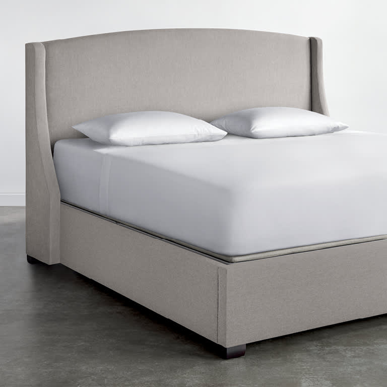 Upholstered wing bed store