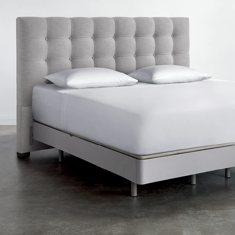 Sleep Number Soft Modern Upholstered Headboard Pebble Twill Queen