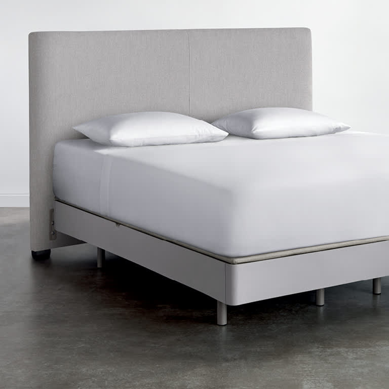 Sleep Number Tailored Panel Upholstered Headboard Pebble Twill Queen