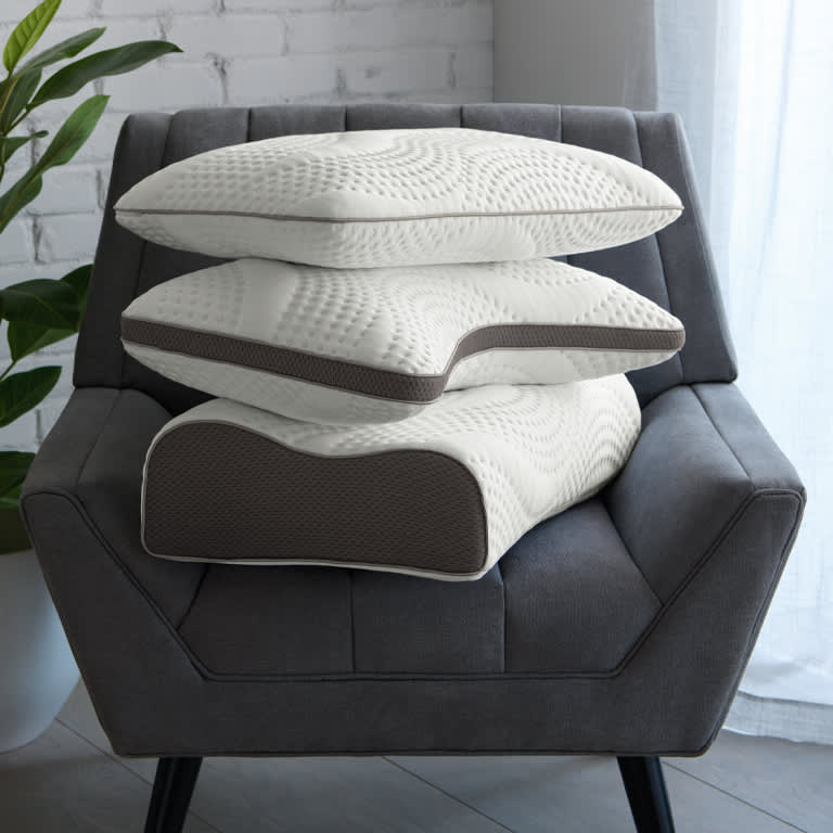 thumbnail image 2 of Sleep Number ResponsFit Hypoallergenic Curved Pillow - King Size, Microfiber, Cooling 2 of 4