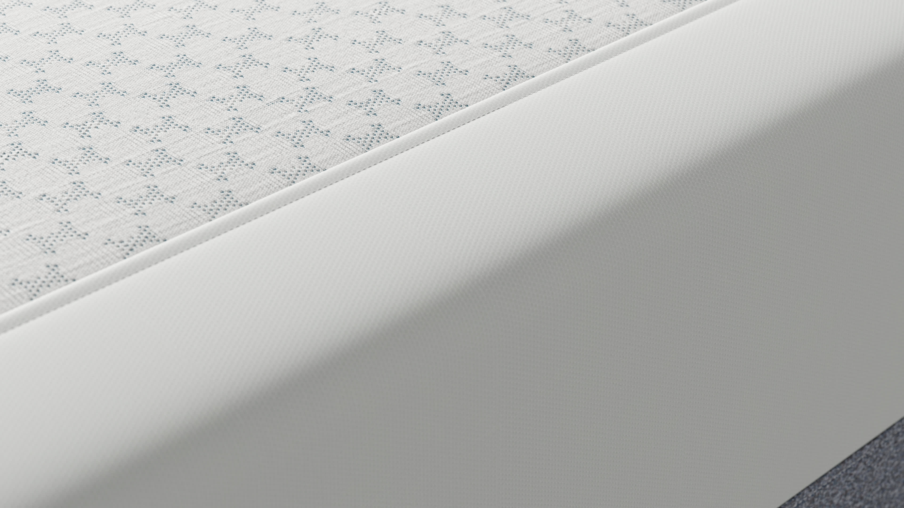Close up of the Climate360 smart bed mattress top fabric and side fabric.