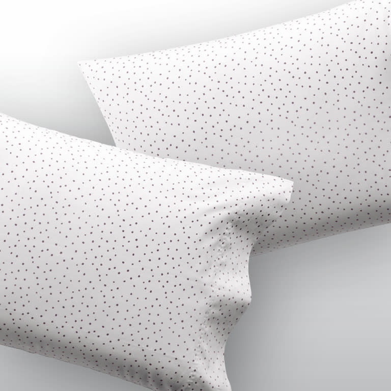 Sleep Number Essential Fit Cotton Pillowcase Set Light Gray Brushstroke Standard