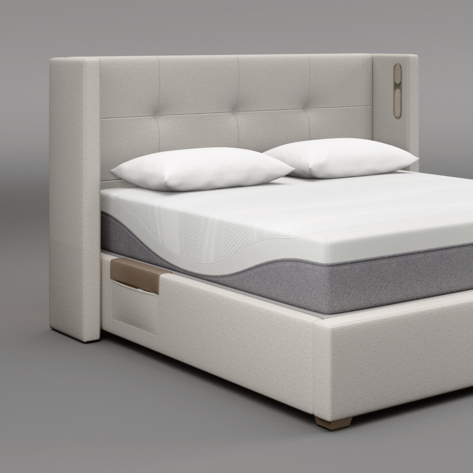 Box Tufted Buttonless bed - Sleep Number