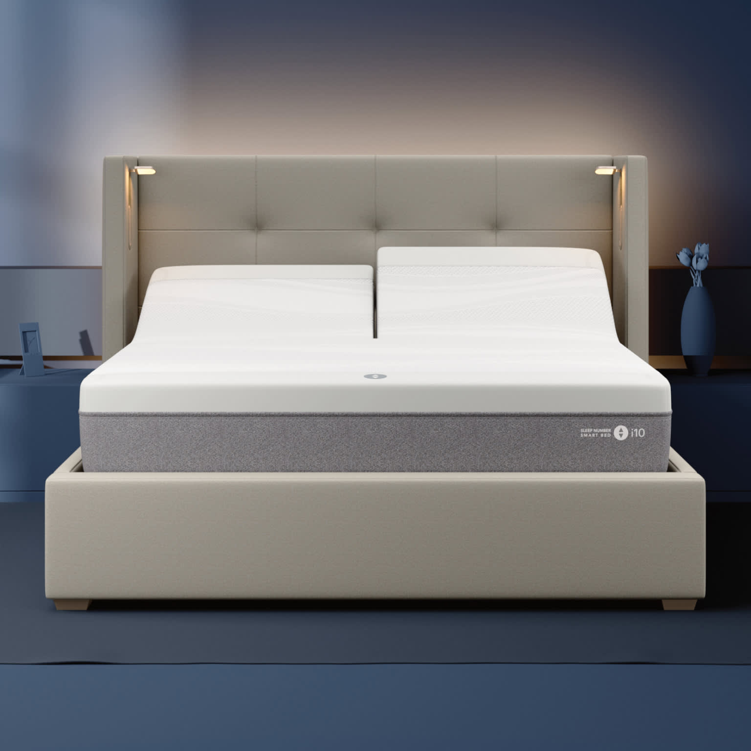 Box Tufted Buttonless bed Sleep Number