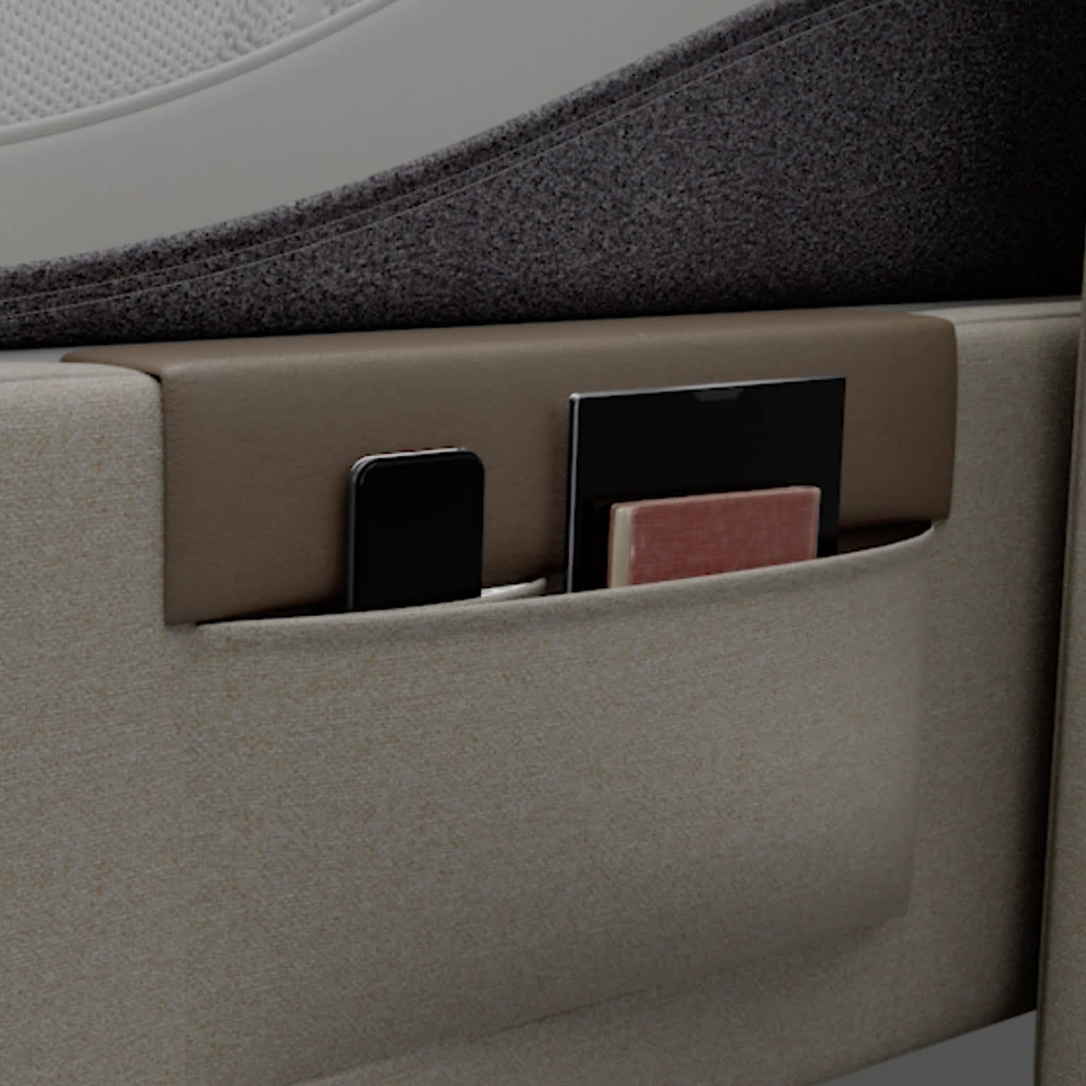 Horizontal Split Channel Upholstered Bed