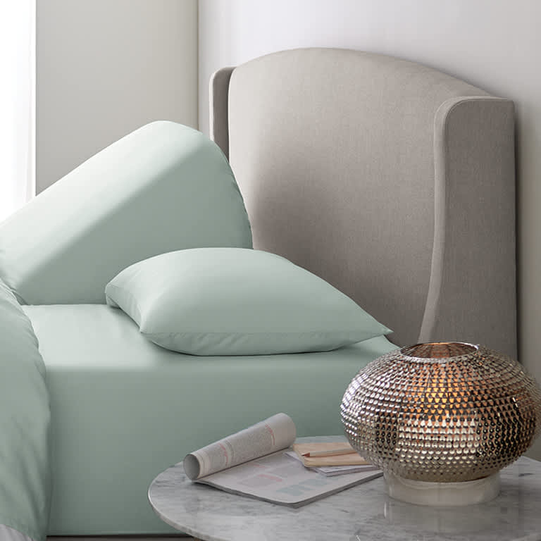 Sleep Number Refined Sidewing Upholstered Headboard Graphite Basketweave Queen