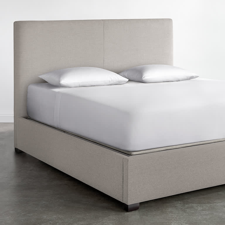 Upholstered panel hot sale bed