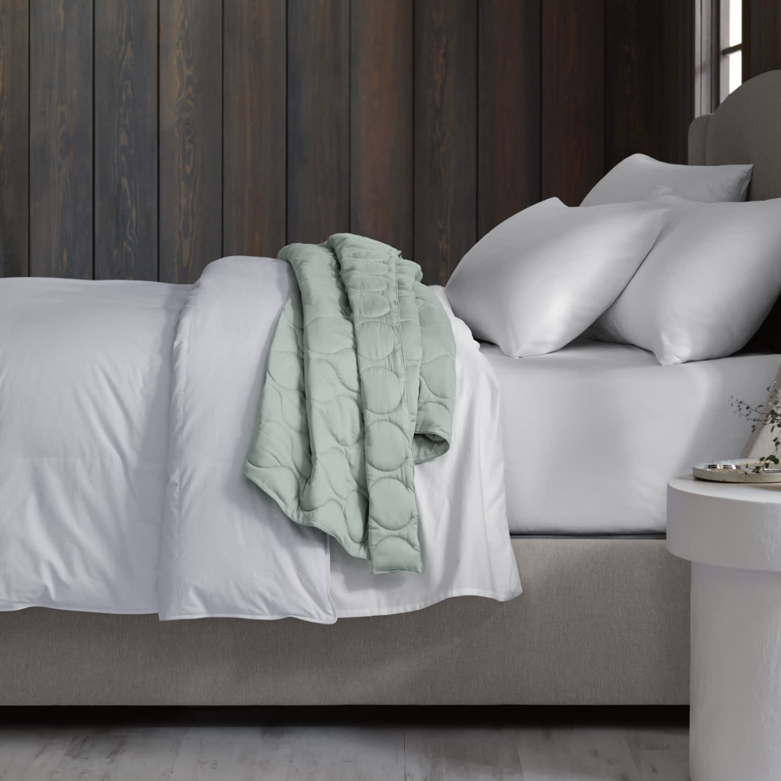 Grey throw over for bed shop