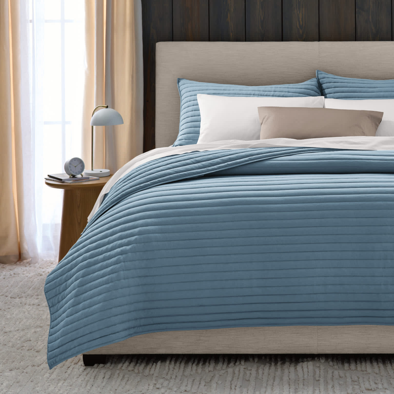 Horizontal Channel Coverlet Set