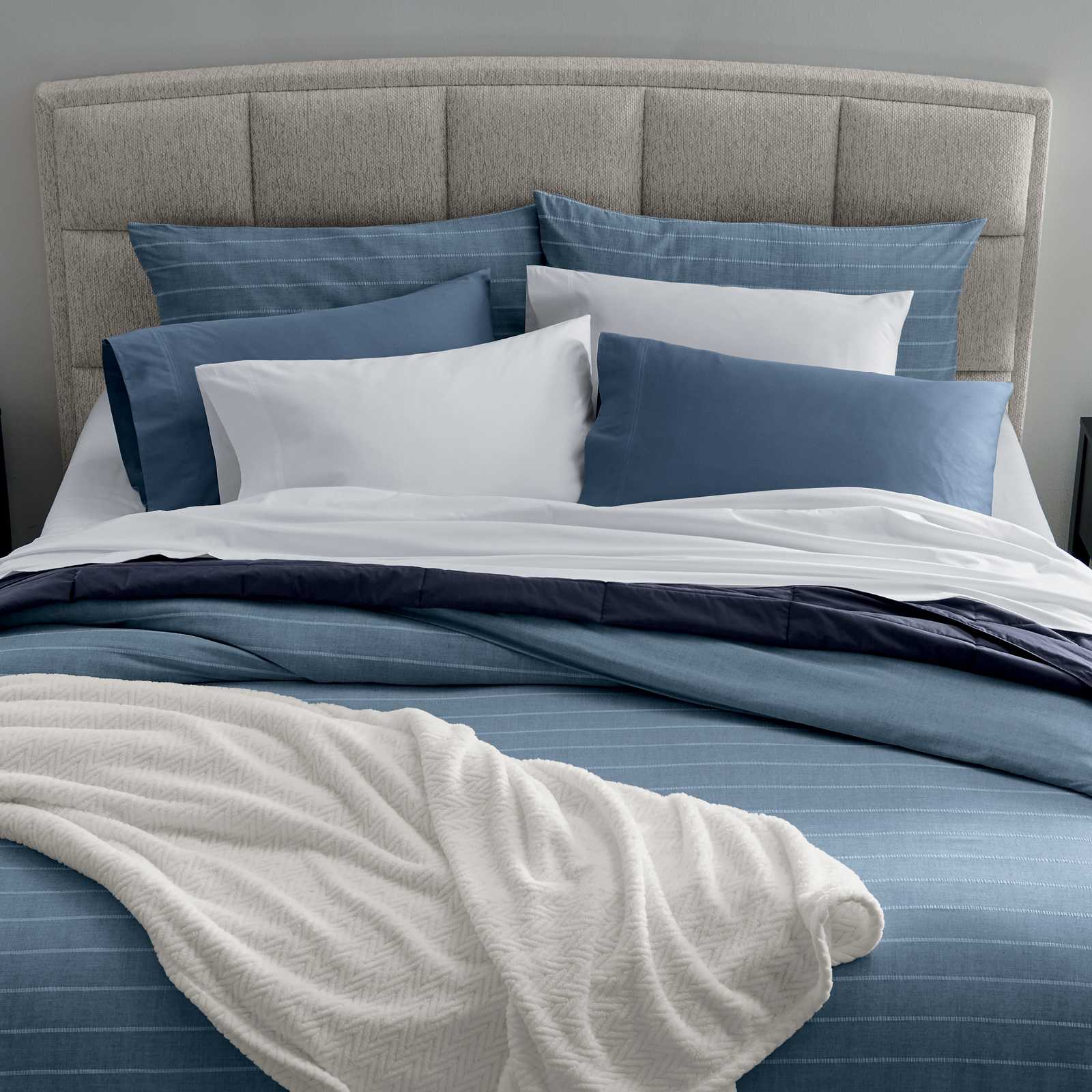 Horizontal Channel Upholstered Headboard