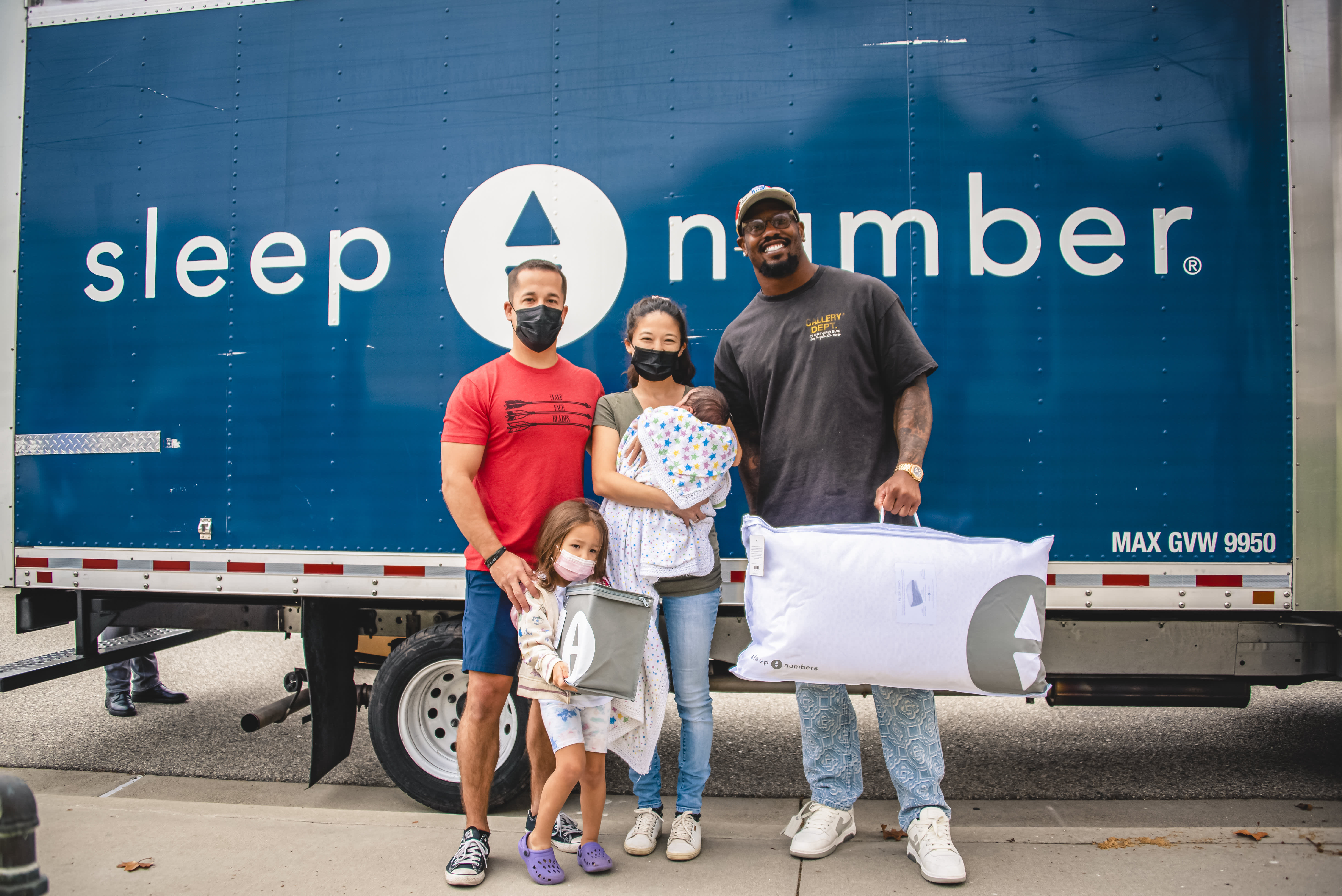 Military Family Wins Sleep Number Bed, Surprised During LA Rams Event