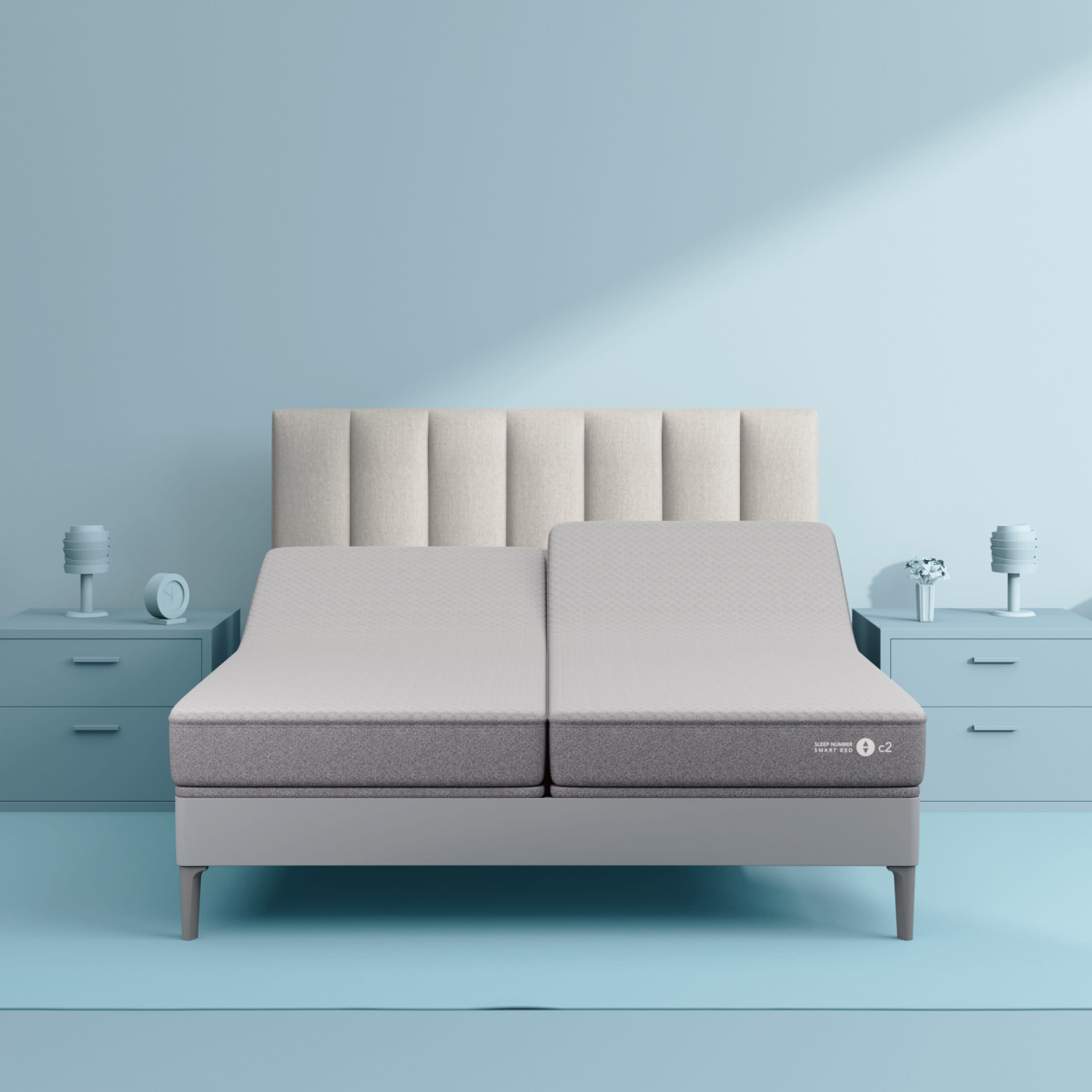Split king top sleep number bed