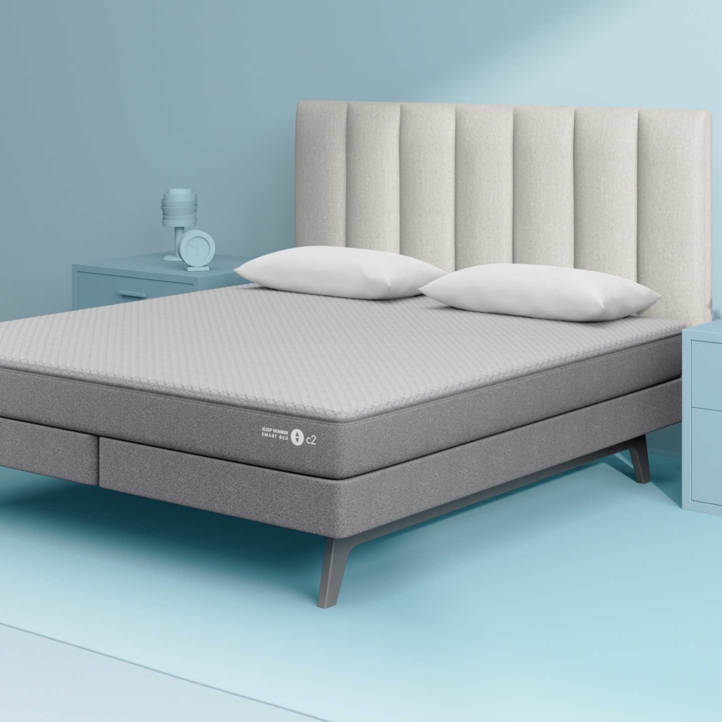 Sleep Number c2 mattress with a vertical panel headboard