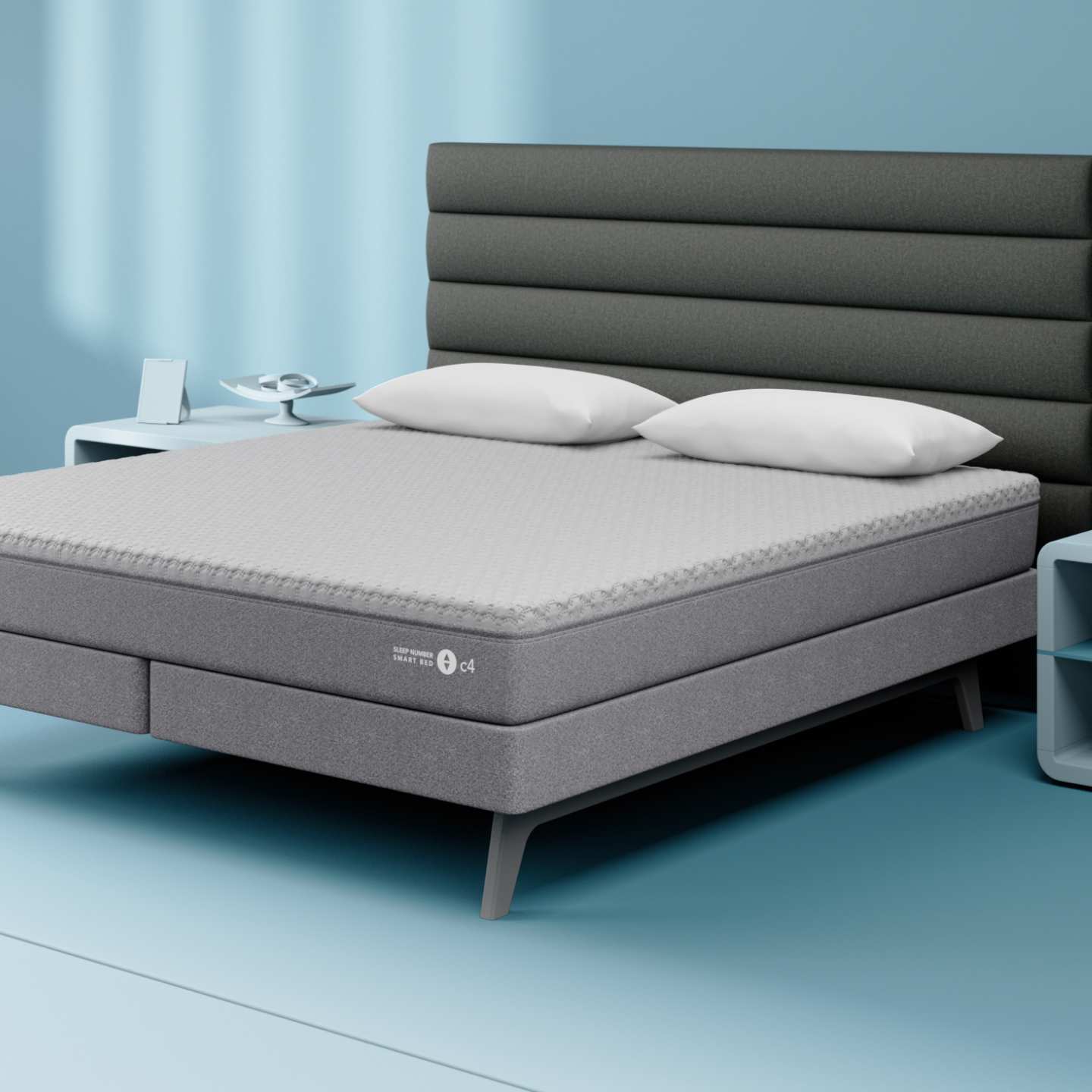 Sleep Number c4 mattress with a vertical panel headboard