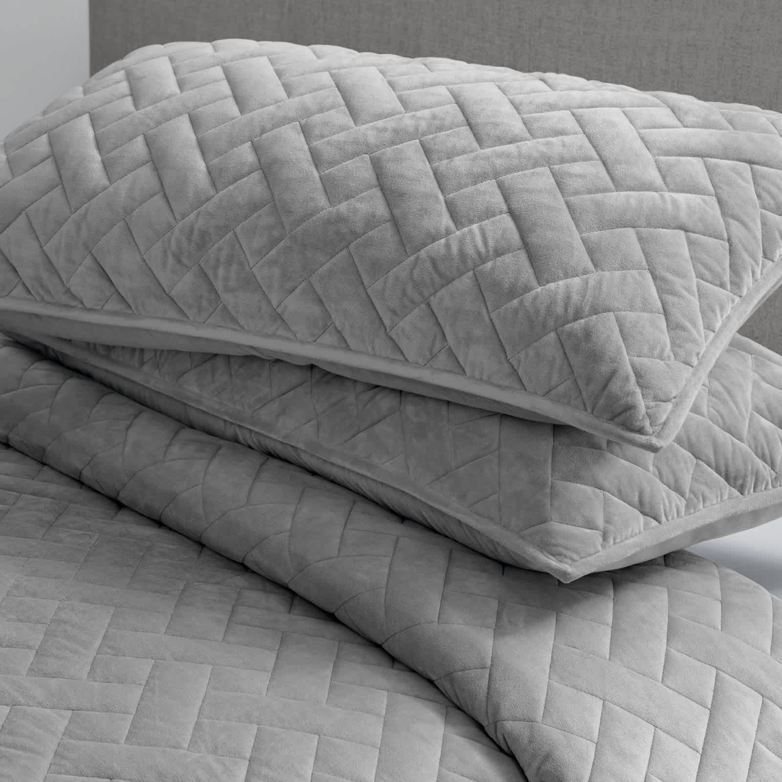 Velvet Basketweave Coverlet Set