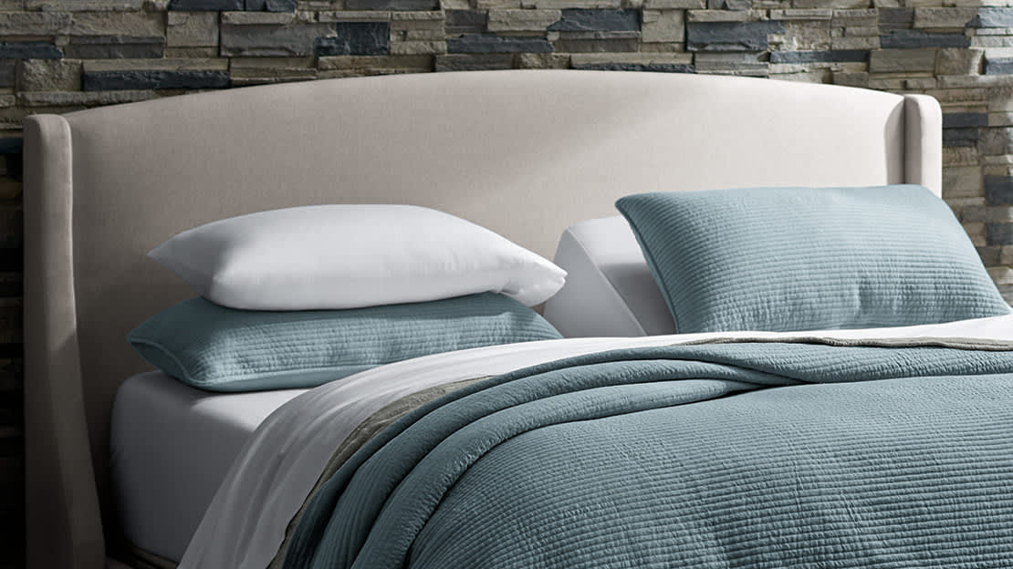 Refined Sidewing Upholstered Headboard Sleep Number