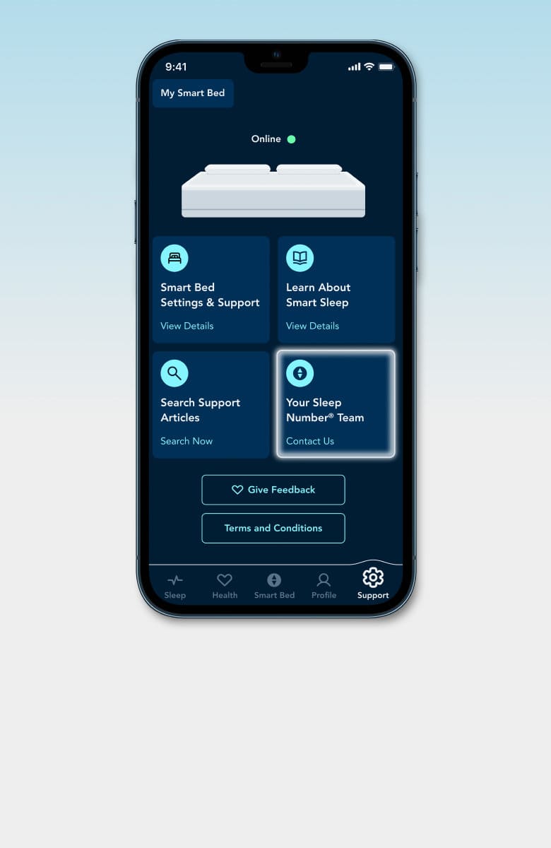 Sleep number contact best sale