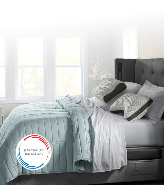 Stack of temperature balancing True Temp bedding