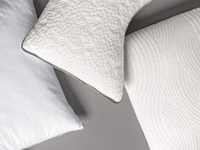 choose your ideal support, image of pillows, link to take our PillowFit Quiz