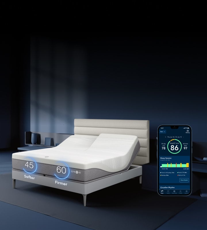Articulated i10 smart bed with SN app phonescreen