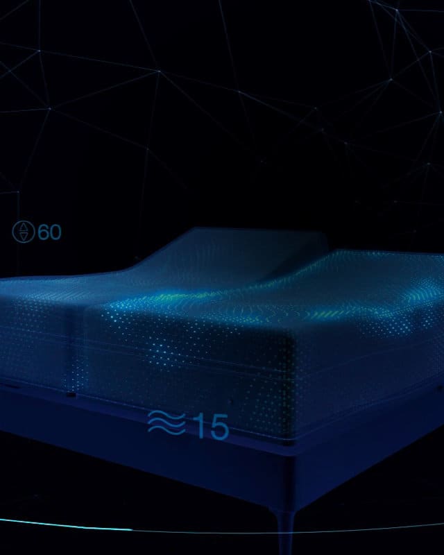 flex fit bed with digital graphics sleep number, heart rate