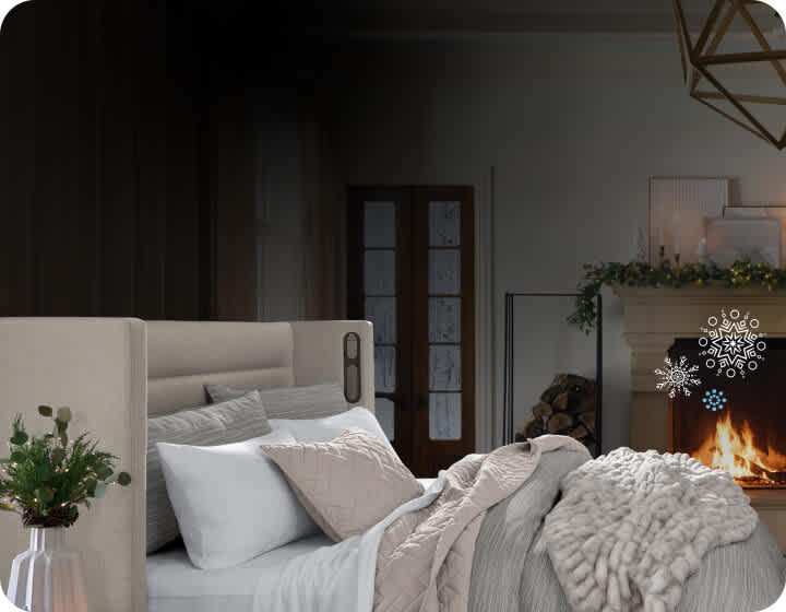 BEDDING SETS - image of dressed bed, link to shop now
