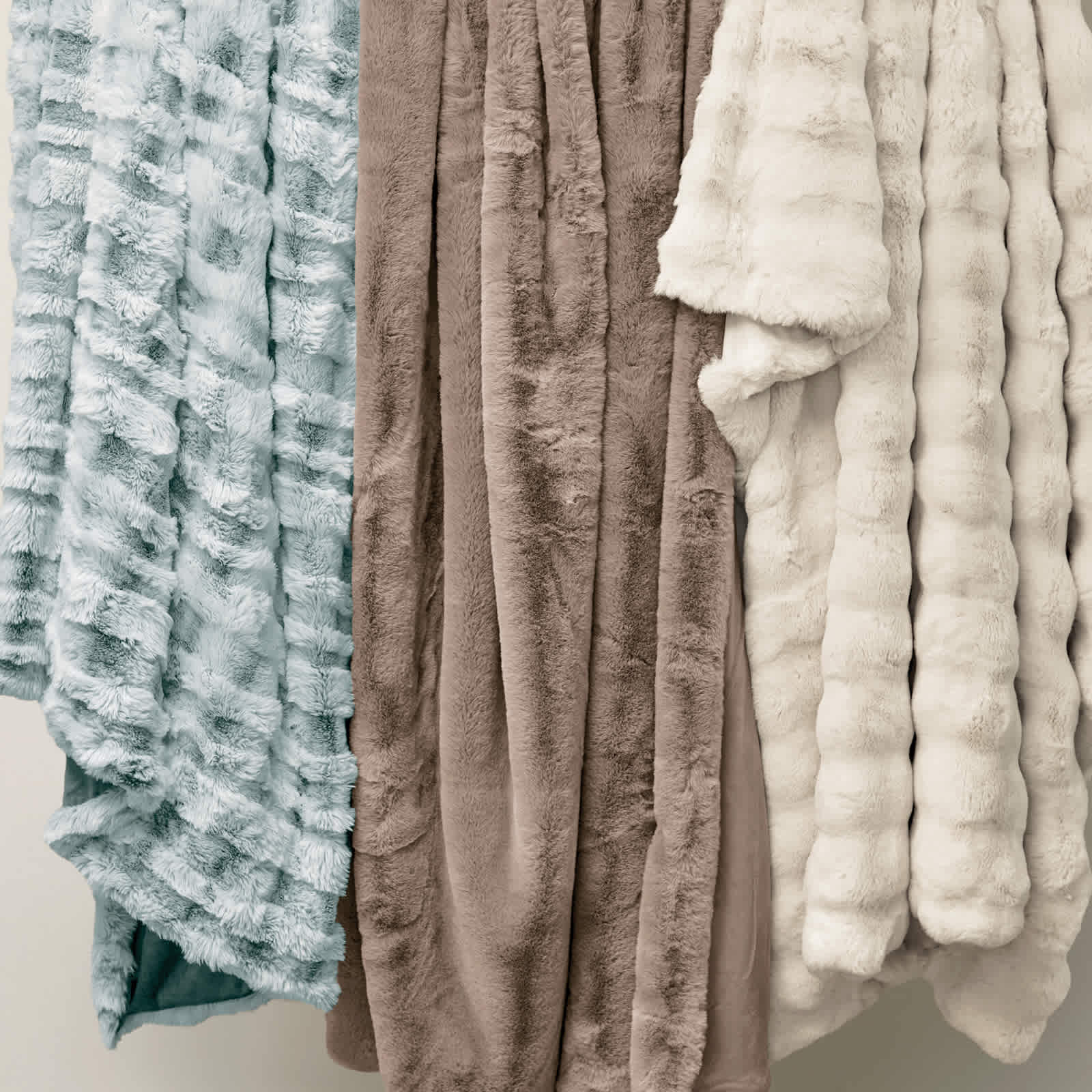 Luxe faux fur throw blanket