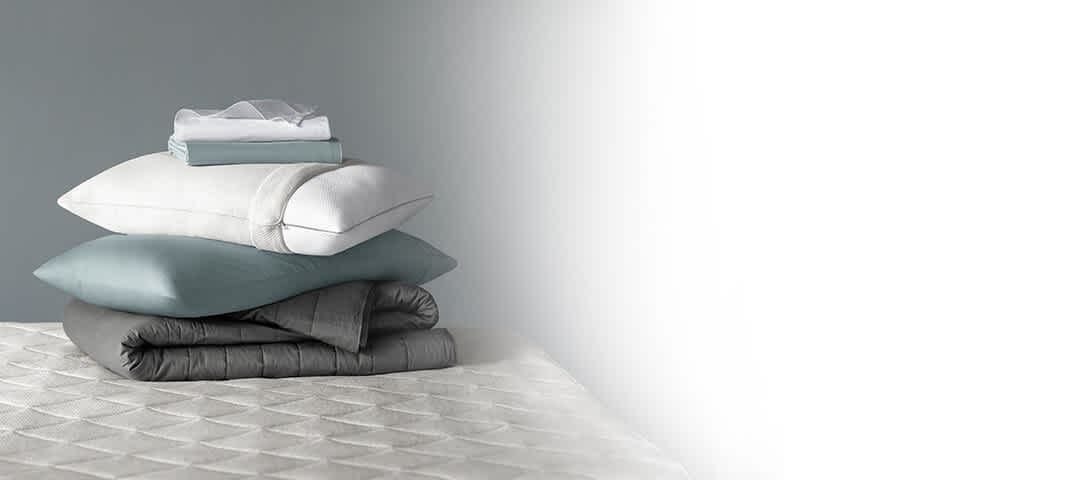Temperature Balancing Bedding, image of temp bedding, link to shop temperature now